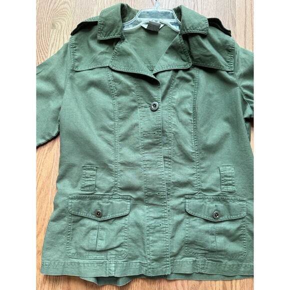 George Military Style Jacket‎ Linen /Cotton Women’s Size 16 Lightweight - Picture 3 of 14